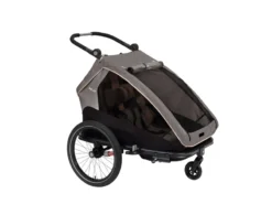 XLC Kids Duo S 2 Child Bike Trailer - Grey -Bicycle Equipment Store 1 859