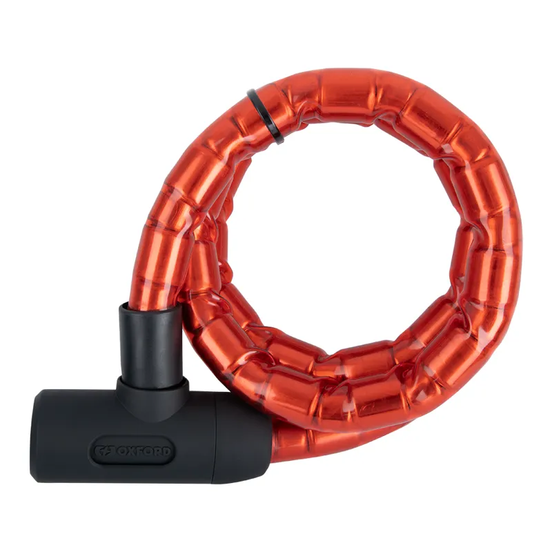 Oxford Barrier Armoured Cable Lock - 1.4m X 25mm - Red 1 Oxford Barrier Armoured Cable Lock - 1.4m X 25mm - Red