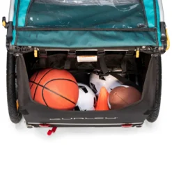 Burley Encore X Child Trailer - Turquoise -Bicycle Equipment Store 6 encore x cargo webex