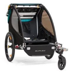 Burley Encore X Child Trailer - Turquoise -Bicycle Equipment Store 9 encore x seat down webex