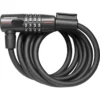 Trelock SK312 Curly Cable Combo Lock - 180cm X 12mm - Black