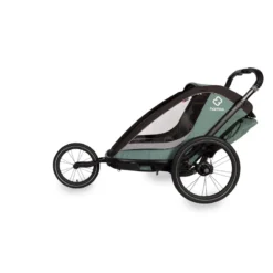 Hamax Cocoon Single Child Bike Trailer - Green/Black -Bicycle Equipment Store HAMCOCHT 59818 01