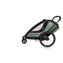 Hamax Cocoon Single Child Bike Trailer - Green/Black -Bicycle Equipment Store HAMCOCHT 59818 02