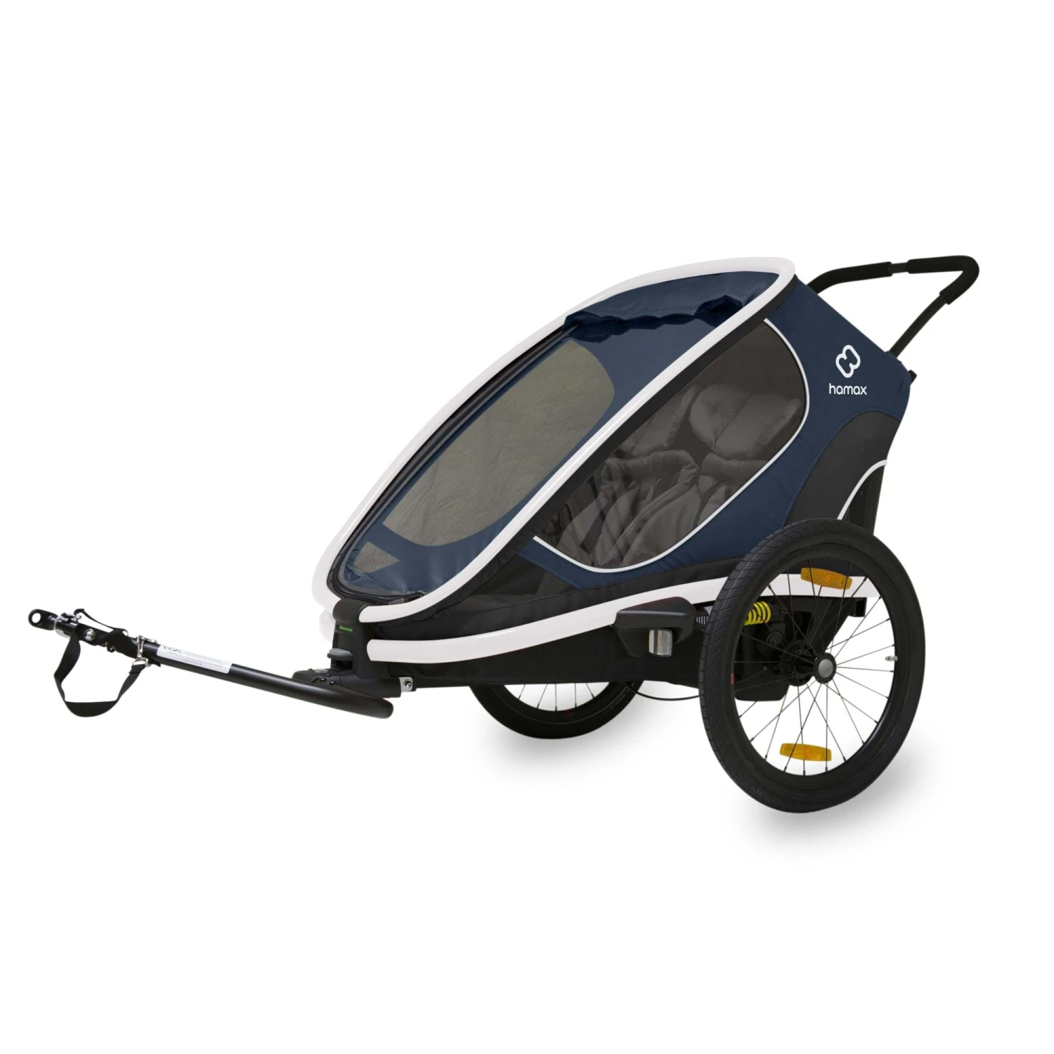 Hamax Outback Twin Reclining Child Trailer - Green/Black 2 Hamax Outback Twin Reclining Child Trailer - Green/Black - Image 2