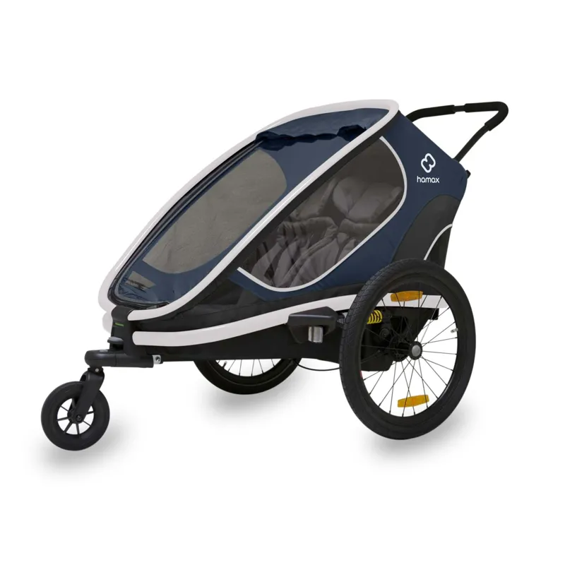 Hamax Outback Twin Reclining Child Trailer - Navy/White 3 Hamax Outback Twin Reclining Child Trailer - Navy/White - Image 3