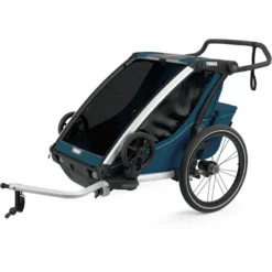 Thule Chariot Cross 2 Double Child Trailer - Blue 5 Thule Chariot Cross 2 Double Child Trailer - Blue -Bicycle Equipment Store THCH10202026 1