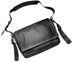 Brooks Barbican Shoulder Bag - 13L -Bicycle Equipment Store barbican shoulder bag black front view brooks england