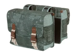 Basil Boheme Double Pannier Bag - 35L - Forest Green -Bicycle Equipment Store bas18010