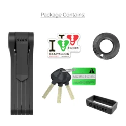 Seatylock Foldylock Clipster Silver Rated Wearable Folding Lock Black -Bicycle Equipment Store clipster color contains