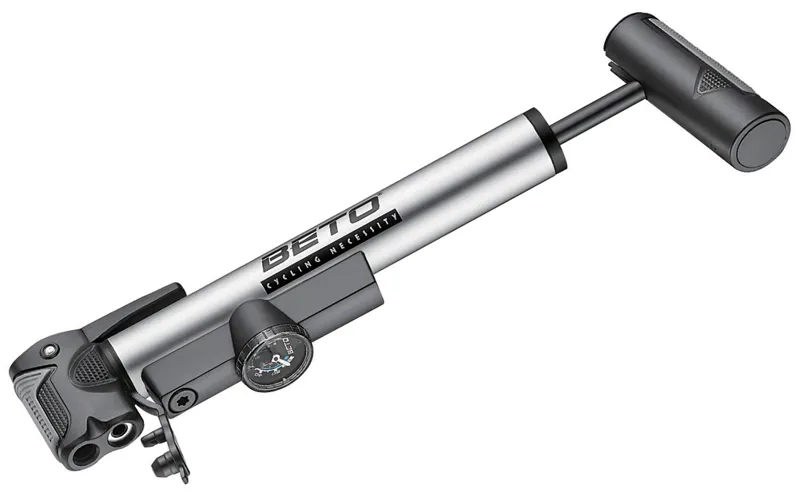Beto CLD036G OneWay THandle Alloy Mini Pump With Gauge 1 Beto CLD036G OneWay THandle Alloy Mini Pump With Gauge