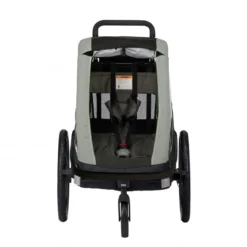 Hamax Avenida One Child Bike Trailer - Olive Green -Bicycle Equipment Store hamax avenida single child bike trailer p63 511 image