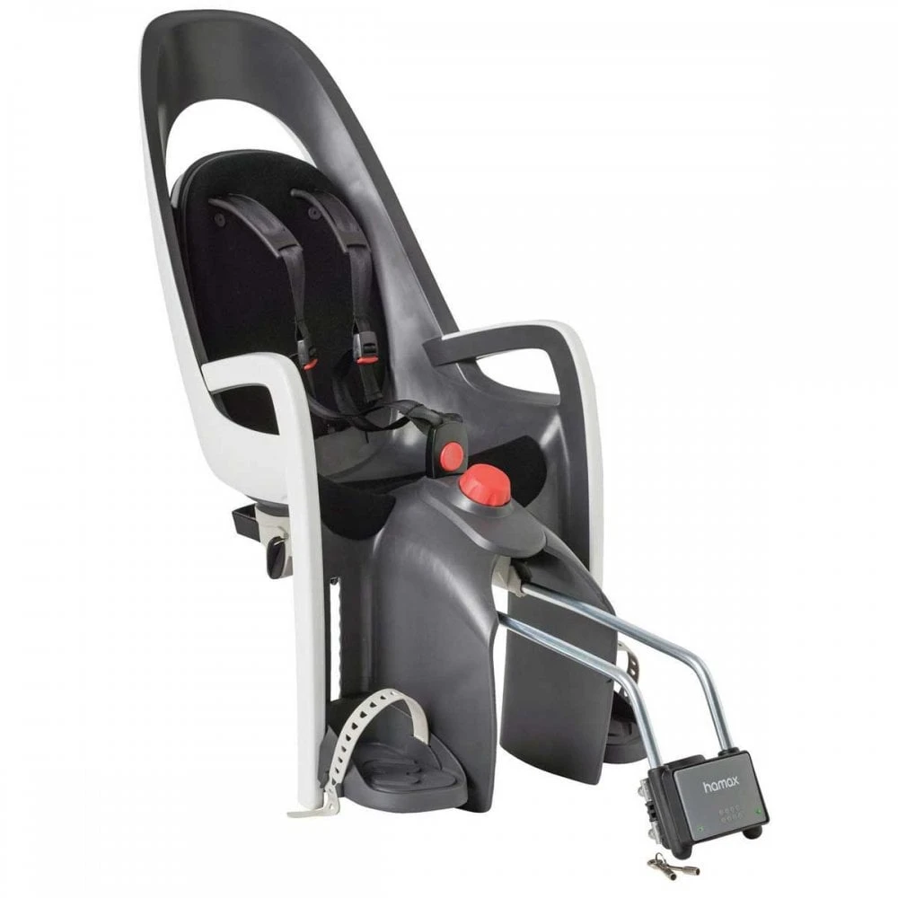 Hamax Caress Frame Mounted Rear Child Seat - Grey/Red 1 Hamax Caress Frame Mounted Rear Child Seat - Grey/Red