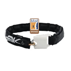 HipLok LITE Wearable Chain Lock -Cyan- 6mm X 75cm- Waist 24-44 Inches -Bicycle Equipment Store hllt1bw