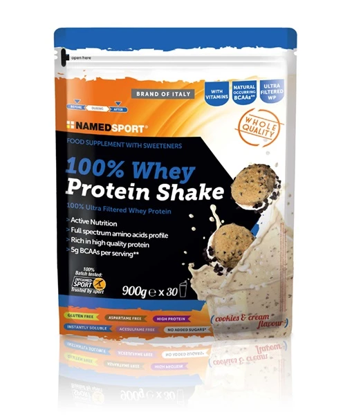 NamedSport 100 Whey Protein Shake - 900g - Hazelnut Cream 1 NamedSport 100 Whey Protein Shake - 900g - Hazelnut Cream