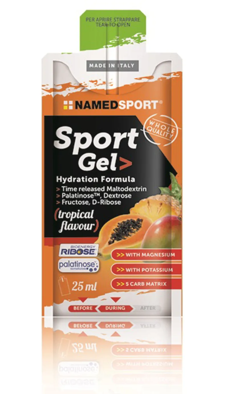 NamedSport Sport Gel 15x25ml - Tropical Fruits 1 NamedSport Sport Gel 15x25ml - Tropical Fruits