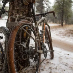 Blackburn Outpost Rear Pannier Rack - Titanium -Bicycle Equipment Store outpost rear rack lifestyle 4