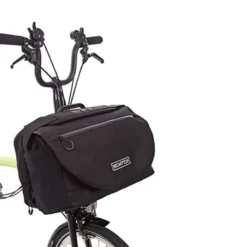 Brompton S Bag Handlebar Bag - Black/Black Flap -Bicycle Equipment Store sbagblackwithblackflapalt2