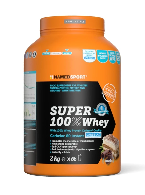 NamedSport Super 100 Whey Protein - 2kg - Chocolate 4 NamedSport Super 100 Whey Protein - 2kg - Chocolate - Image 4